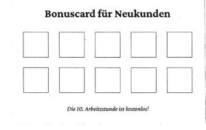 Bonuscard Rückseite